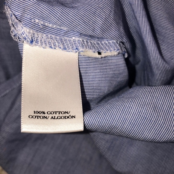 Ann Taylor size small blue hi low button down top - Picture 5 of 6